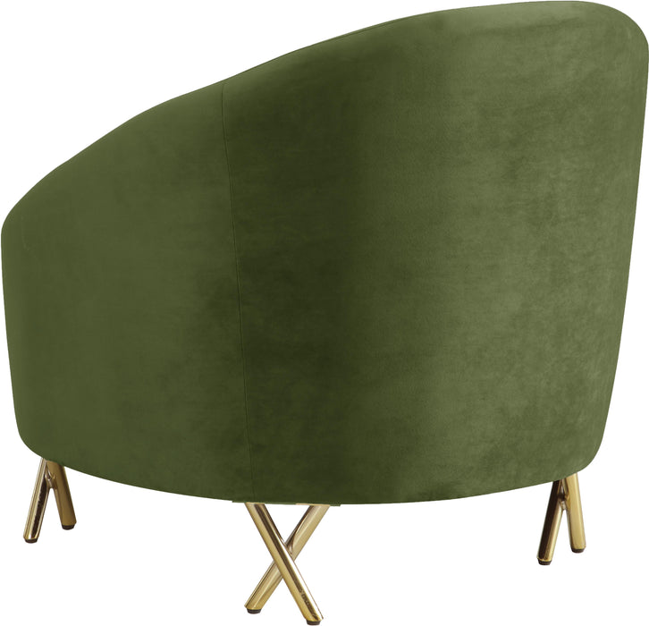 Serpentine Olive Velvet Chair - Royal Furniture & Gifts (MI) - Multi Location