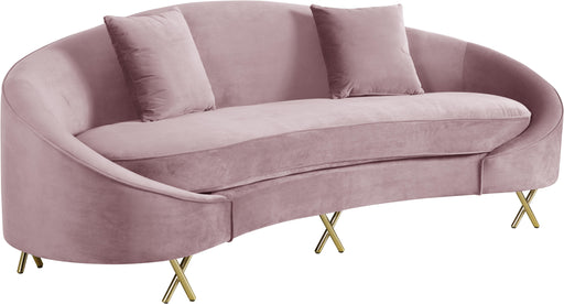 Serpentine Pink Velvet Sofa - Royal Furniture & Gifts (MI) - Multi Location