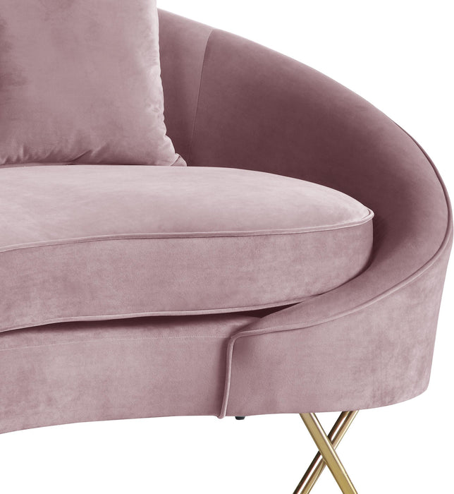 Serpentine Pink Velvet Sofa - Royal Furniture & Gifts (MI) - Multi Location