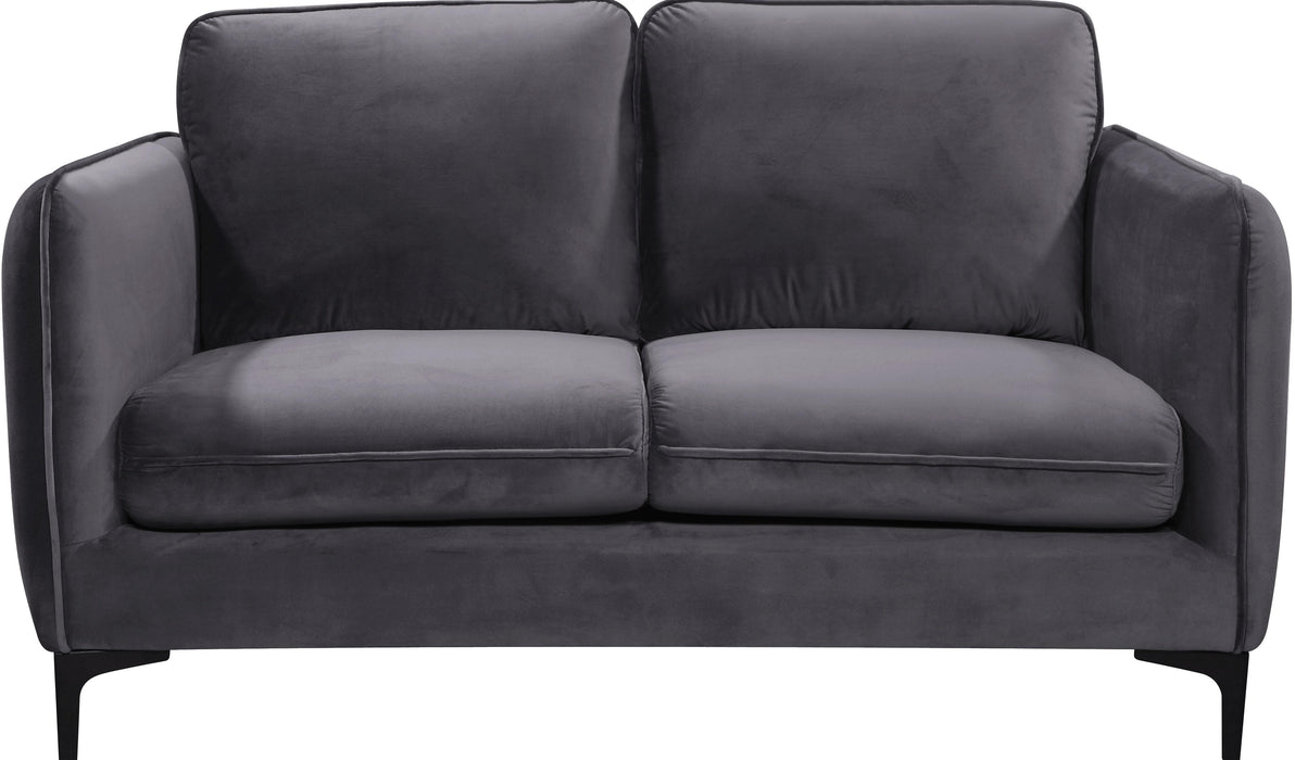 Poppy Grey Velvet Loveseat - Royal Furniture & Gifts (MI) - Multi Location