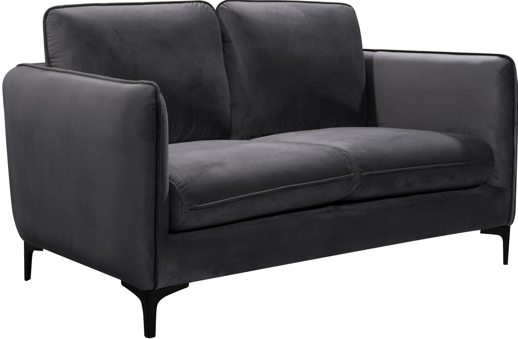 Poppy Grey Velvet Loveseat - Royal Furniture & Gifts (MI) - Multi Location