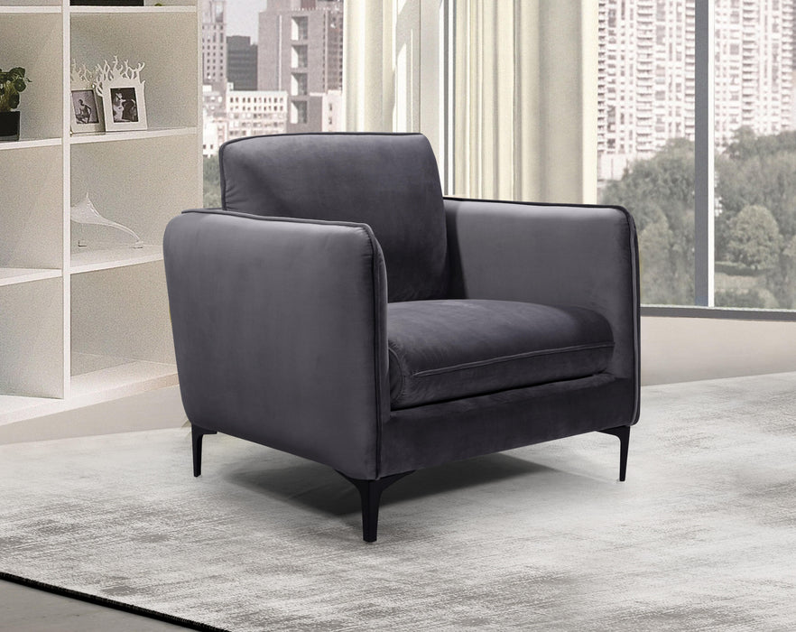 Poppy Grey Velvet Chair - Royal Furniture & Gifts (MI) - Multi Location