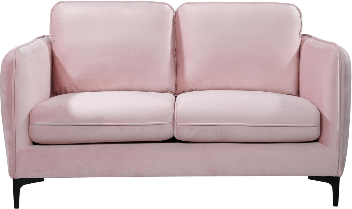 Poppy Pink Velvet Loveseat - Royal Furniture & Gifts (MI) - Multi Location