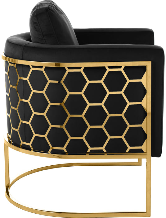 Casa Black Velvet Chair - Royal Furniture & Gifts (MI) - Multi Location