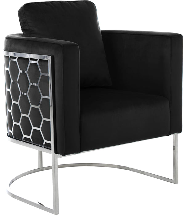 Casa Black Velvet Chair - Royal Furniture & Gifts (MI) - Multi Location