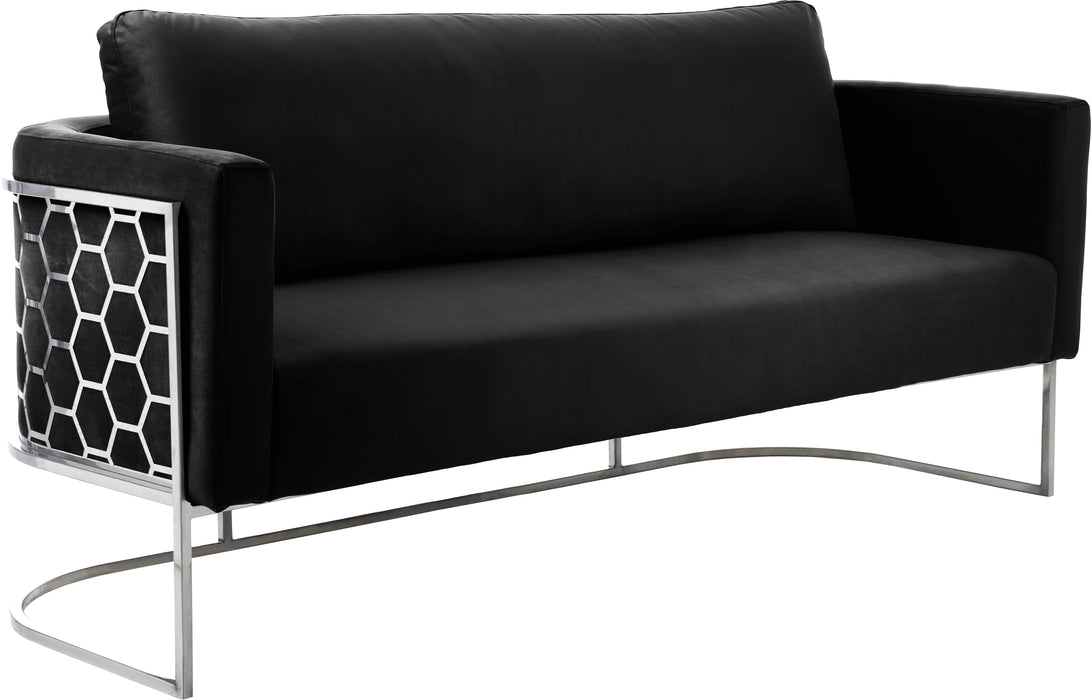 Casa Black Velvet Sofa - Royal Furniture & Gifts (MI) - Multi Location