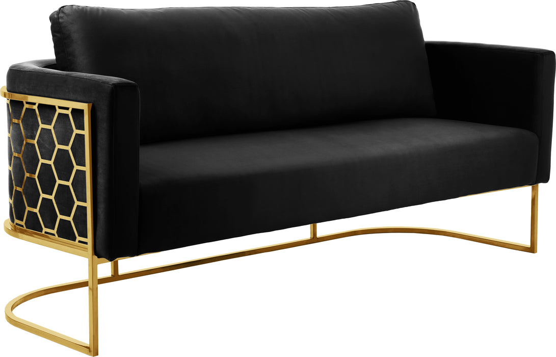 Casa Black Velvet Sofa - Royal Furniture & Gifts (MI) - Multi Location