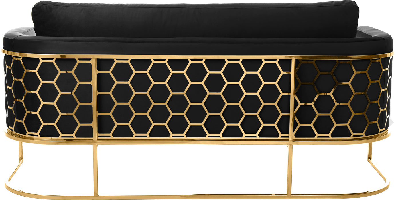 Casa Black Velvet Sofa - Royal Furniture & Gifts (MI) - Multi Location