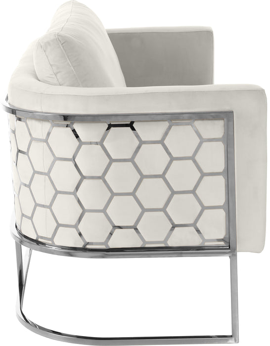 Casa Cream Velvet Loveseat - Royal Furniture & Gifts (MI) - Multi Location