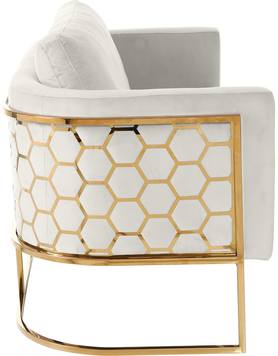 Casa Cream Velvet Loveseat - Royal Furniture & Gifts (MI) - Multi Location