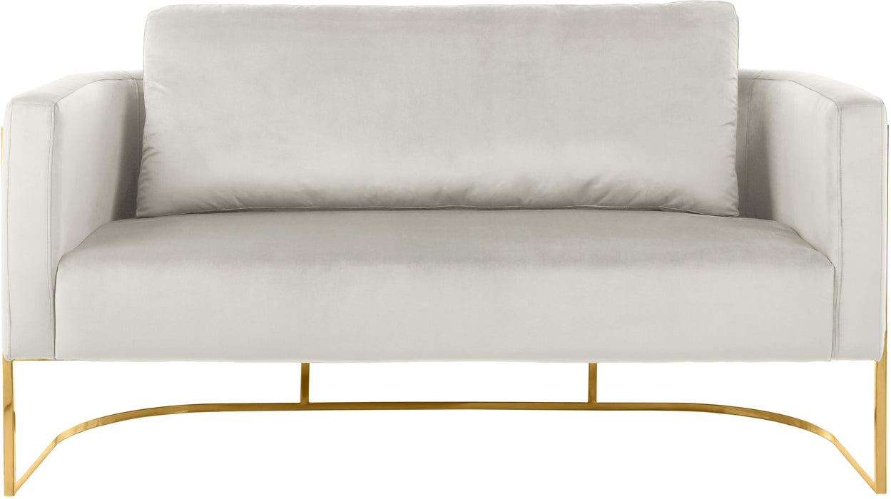 Casa Cream Velvet Loveseat - Royal Furniture & Gifts (MI) - Multi Location