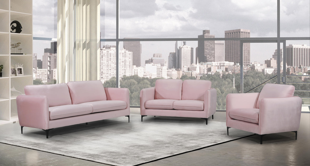 Poppy Pink Velvet Loveseat - Royal Furniture & Gifts (MI) - Multi Location