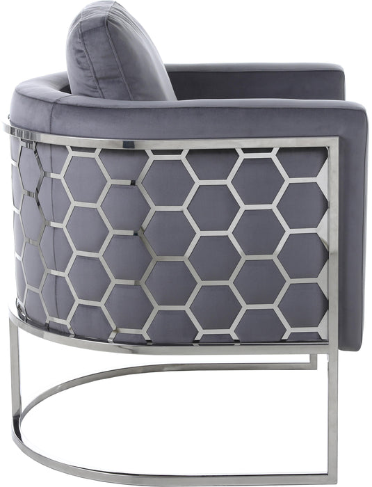 Casa Grey Velvet Chair - Royal Furniture & Gifts (MI) - Multi Location