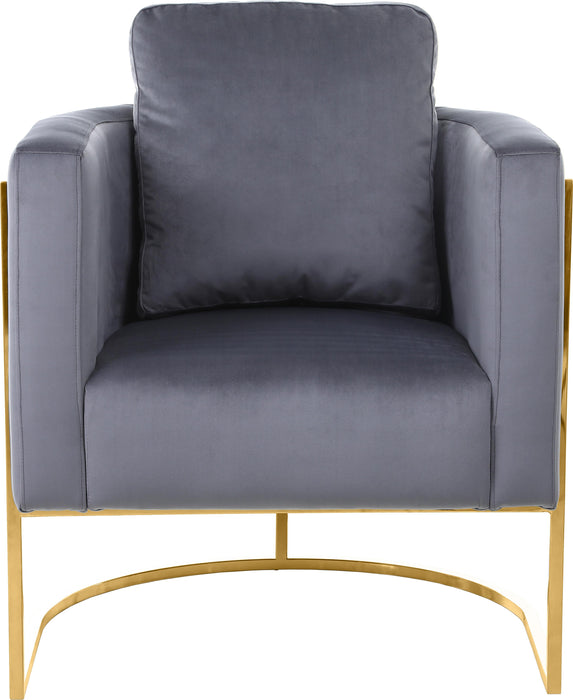 Casa Grey Velvet Chair - Royal Furniture & Gifts (MI) - Multi Location