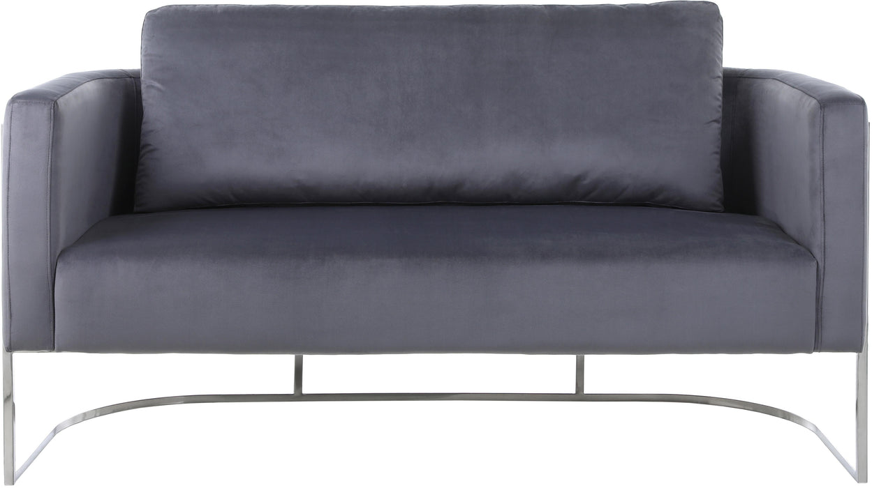 Casa Grey Velvet Loveseat - Royal Furniture & Gifts (MI) - Multi Location