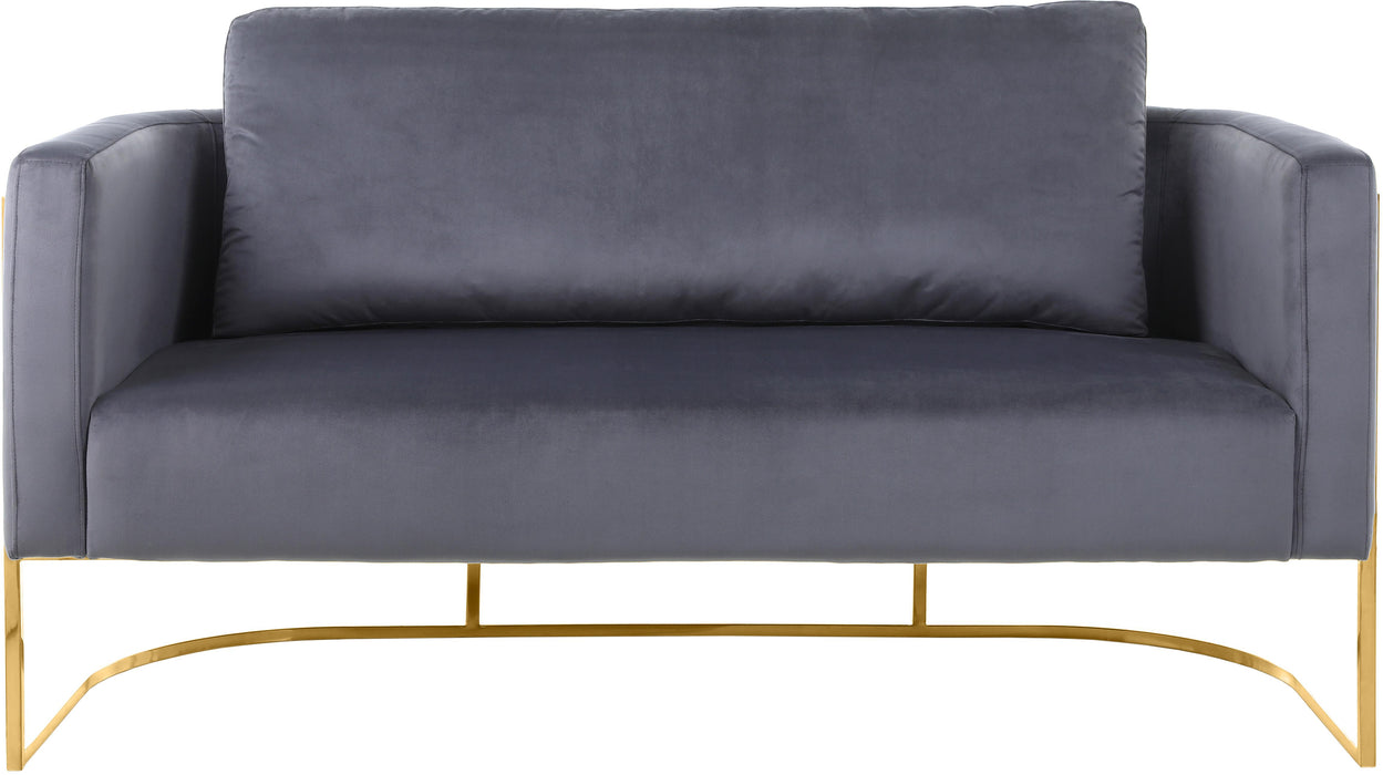 Casa Grey Velvet Loveseat - Royal Furniture & Gifts (MI) - Multi Location