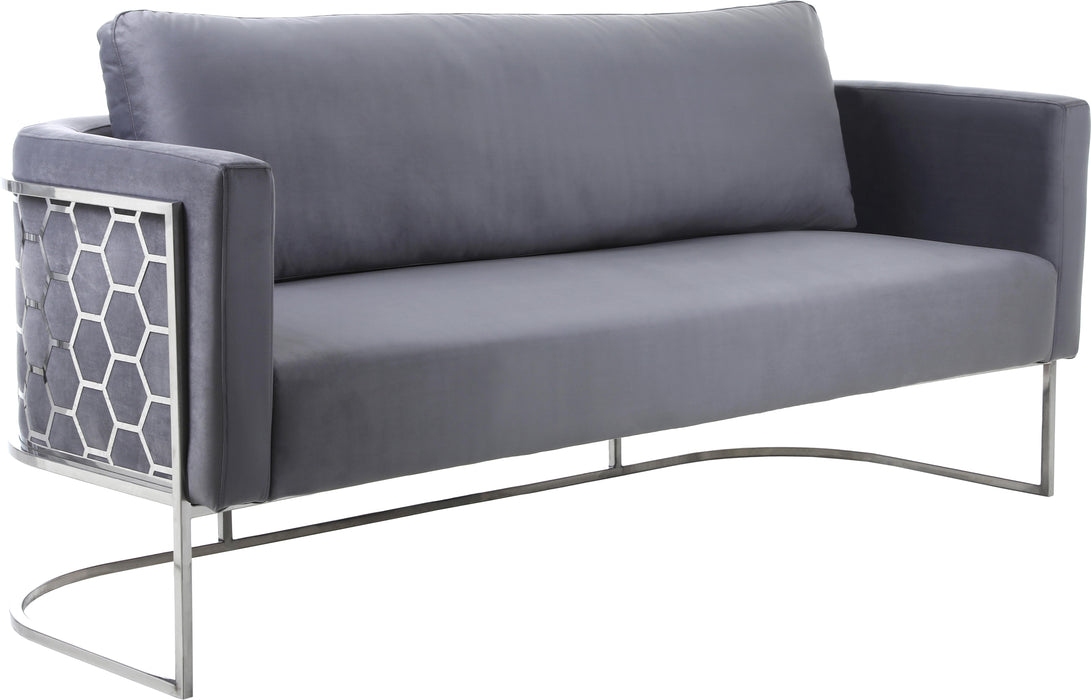 Casa Grey Velvet Sofa - Royal Furniture & Gifts (MI) - Multi Location