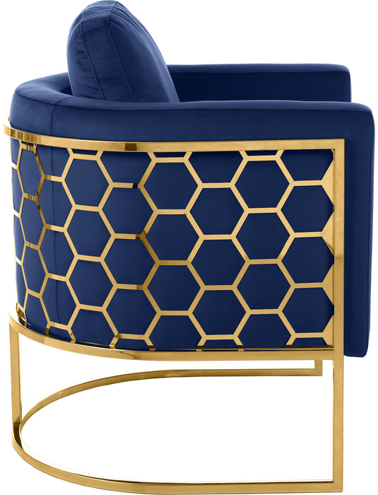 Casa Navy Velvet Chair - Royal Furniture & Gifts (MI) - Multi Location