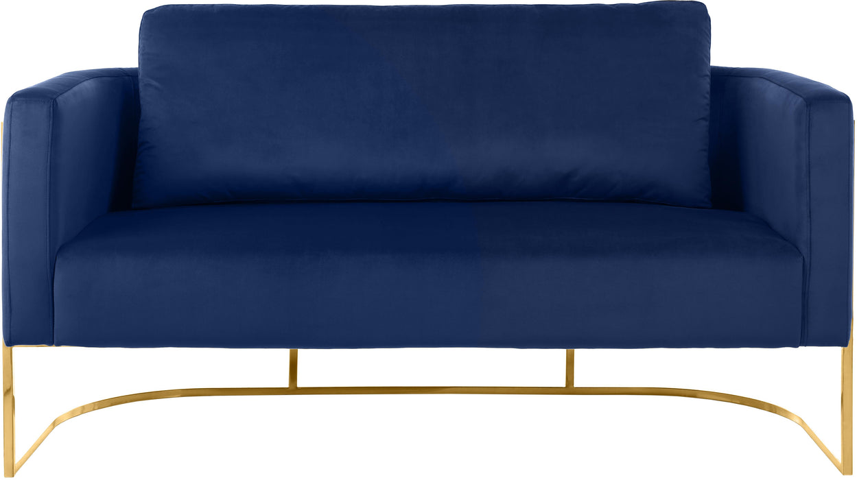 Casa Navy Velvet Loveseat - Royal Furniture & Gifts (MI) - Multi Location