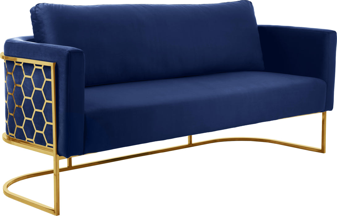 Casa Navy Velvet Sofa - Royal Furniture & Gifts (MI) - Multi Location