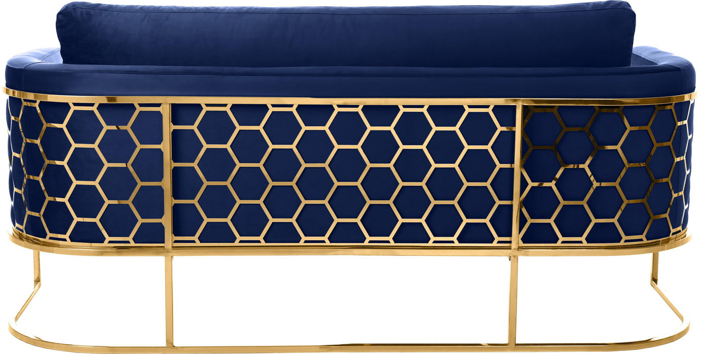 Casa Navy Velvet Sofa - Royal Furniture & Gifts (MI) - Multi Location
