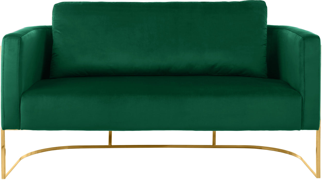 Casa Green Velvet Loveseat - Royal Furniture & Gifts (MI) - Multi Location