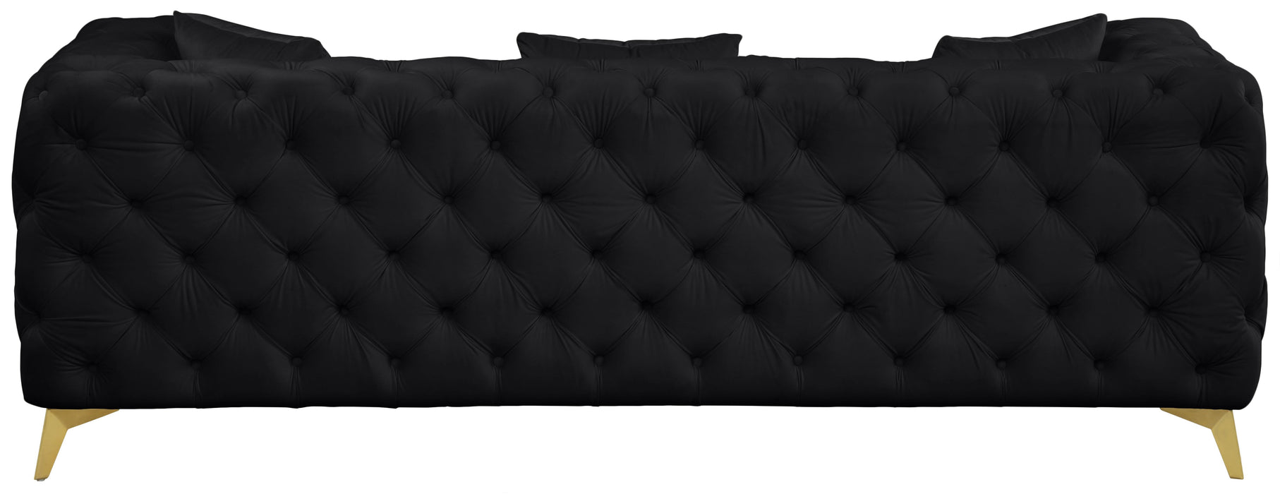 Kingdom Black Velvet Sofa - Royal Furniture & Gifts (MI) - Multi Location