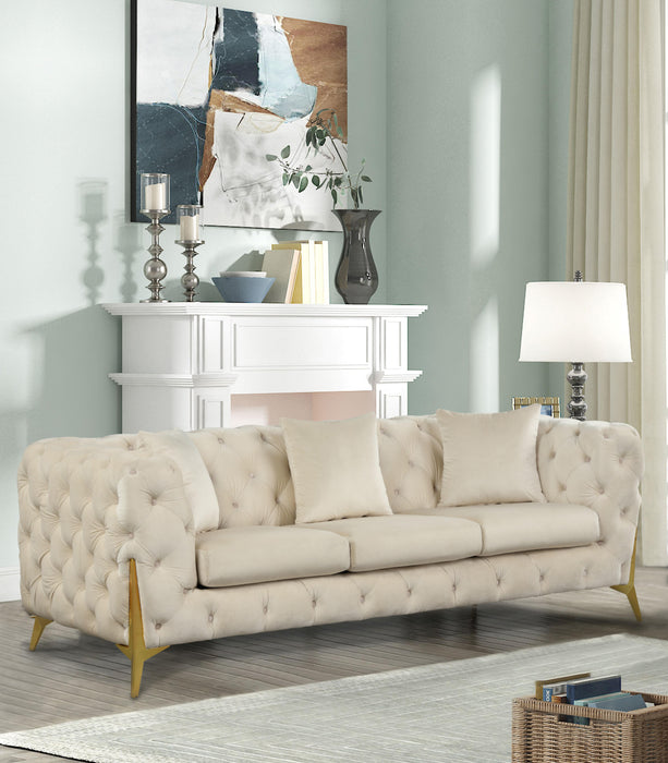 Kingdom Cream Velvet Sofa - Royal Furniture & Gifts (MI) - Multi Location