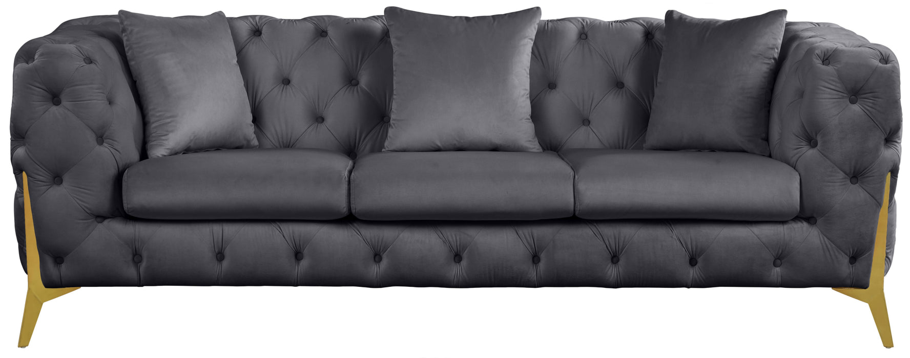 Kingdom Grey Velvet Sofa - Royal Furniture & Gifts (MI) - Multi Location