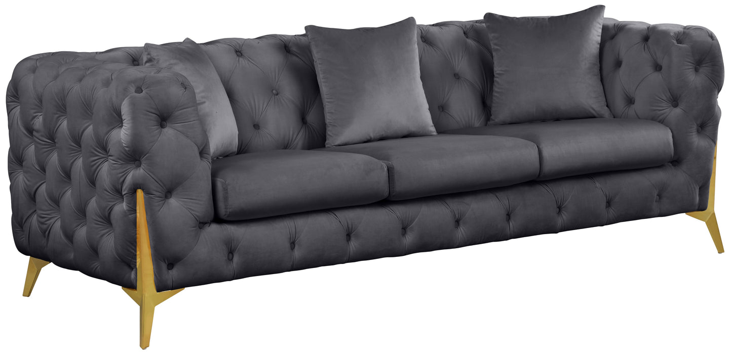 Kingdom Grey Velvet Sofa - Royal Furniture & Gifts (MI) - Multi Location