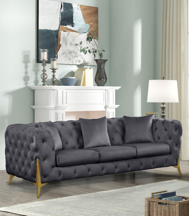 Kingdom Grey Velvet Sofa - Royal Furniture & Gifts (MI) - Multi Location