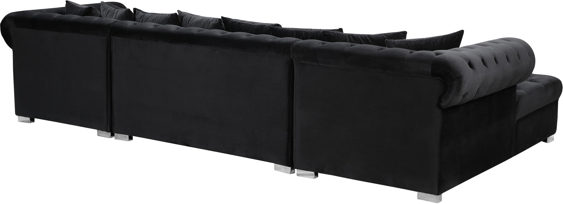 Presley Black Velvet 3pc. Sectional - Royal Furniture & Gifts (MI) - Multi Location