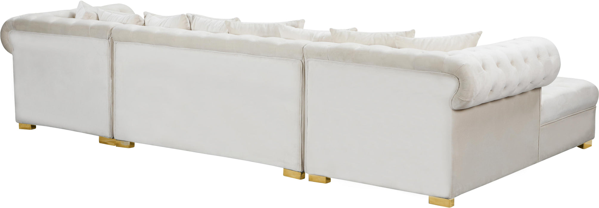 Presley Cream Velvet 3pc. Sectional - Royal Furniture & Gifts (MI) - Multi Location