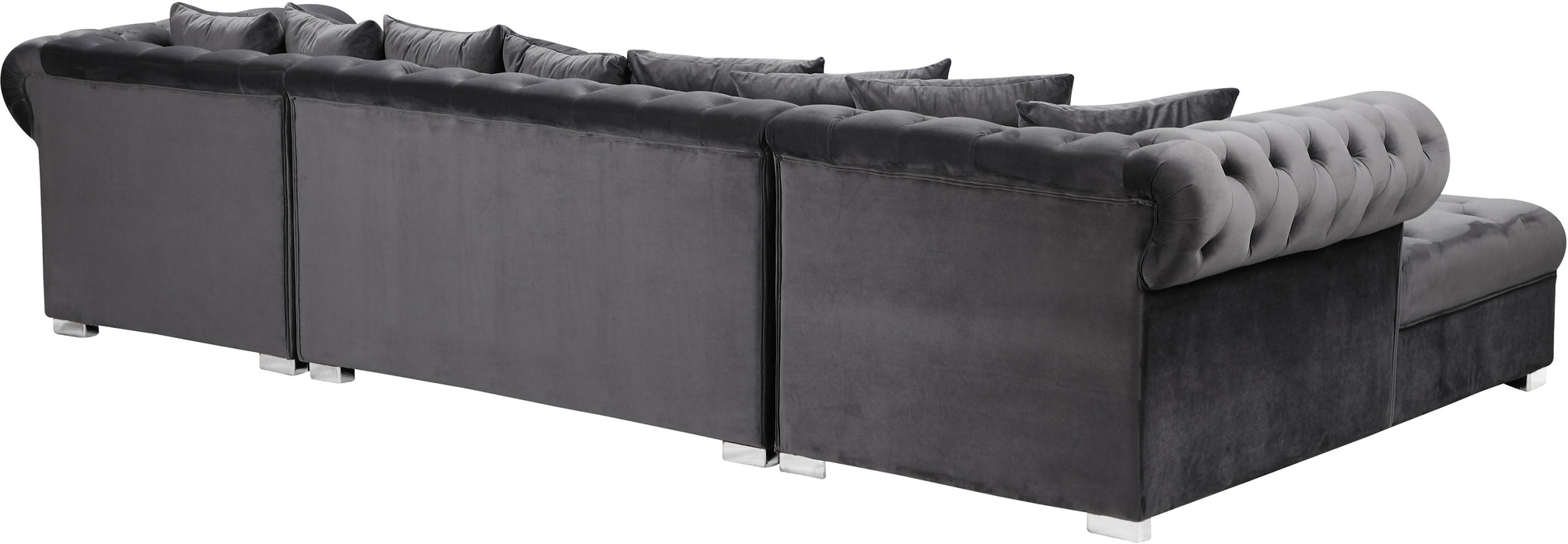 Presley Grey Velvet 3pc. Sectional - Royal Furniture & Gifts (MI) - Multi Location