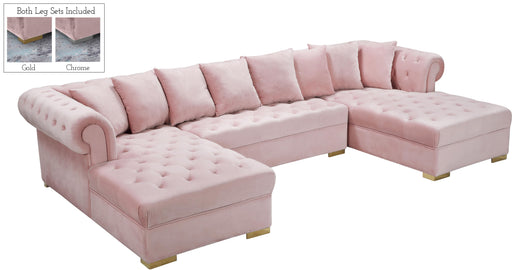 Presley Pink Velvet 3pc. Sectional - Royal Furniture & Gifts (MI) - Multi Location