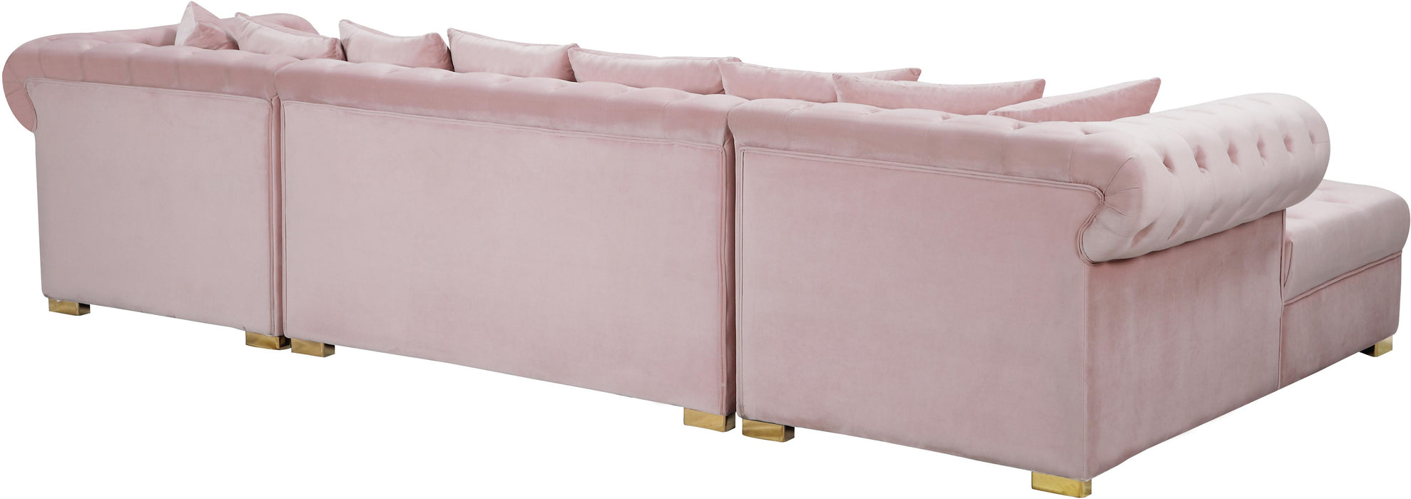 Presley Pink Velvet 3pc. Sectional - Royal Furniture & Gifts (MI) - Multi Location