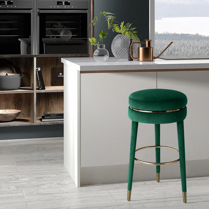 Coral Green Velvet Counter Stool - Royal Furniture & Gifts (MI) - Multi Location