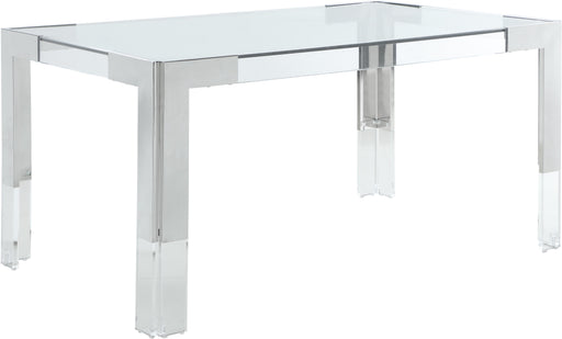 Casper Rich Chrome Dining Table - Royal Furniture & Gifts (MI) - Multi Location