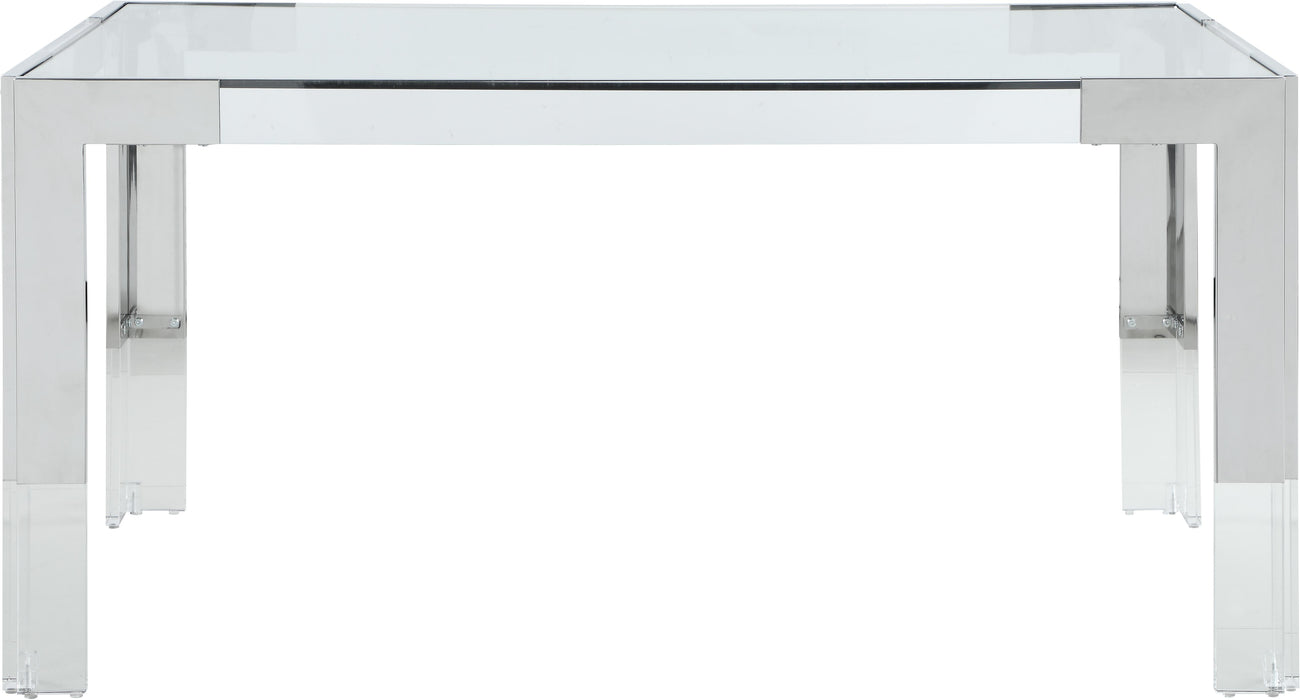 Casper Rich Chrome Dining Table - Royal Furniture & Gifts (MI) - Multi Location