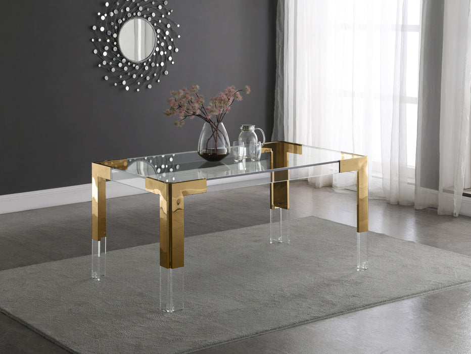 Casper Rich Gold Dining Table - Royal Furniture & Gifts (MI) - Multi Location
