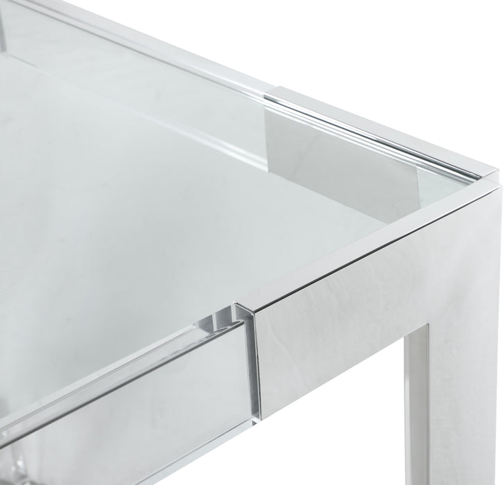 Casper Rich Chrome Dining Table - Royal Furniture & Gifts (MI) - Multi Location