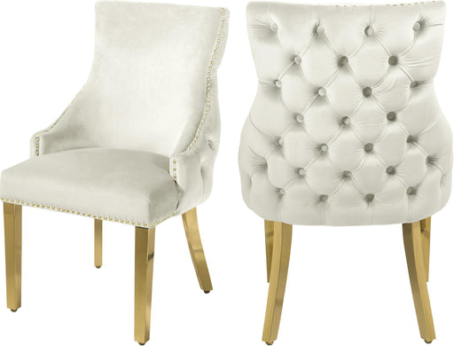 Tuft Cream Velvet Dining Chair - Royal Furniture & Gifts (MI) - Multi Location