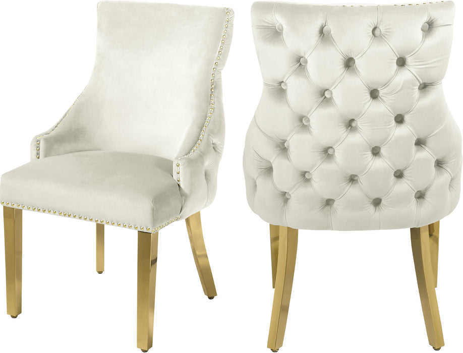 Tuft Cream Velvet Dining Chair - Royal Furniture & Gifts (MI) - Multi Location