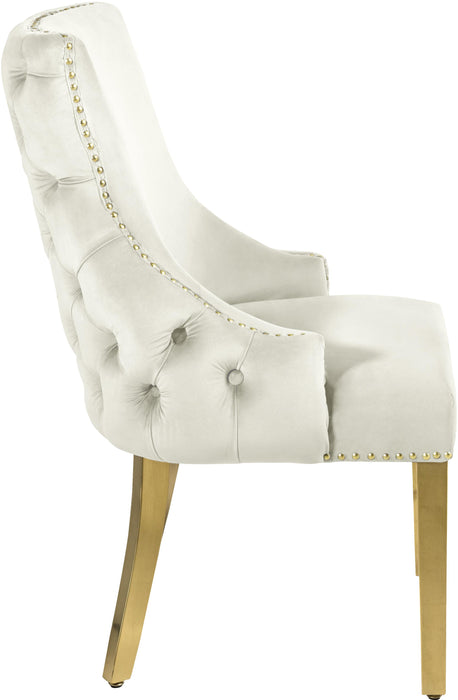 Tuft Cream Velvet Dining Chair - Royal Furniture & Gifts (MI) - Multi Location