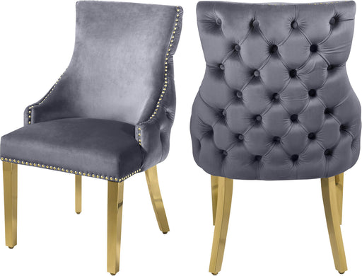 Tuft Grey Velvet Dining Chair - Royal Furniture & Gifts (MI) - Multi Location