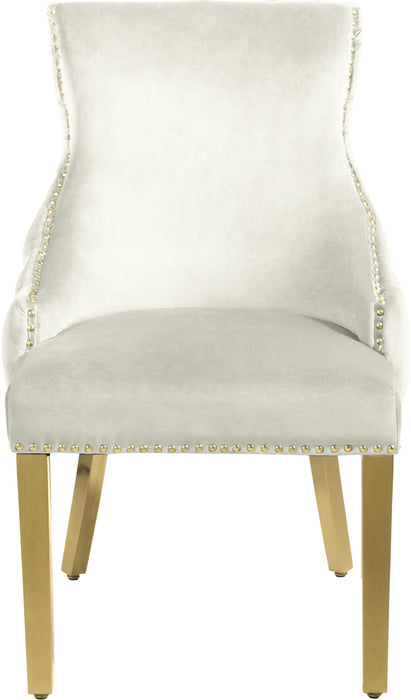 Tuft Cream Velvet Dining Chair - Royal Furniture & Gifts (MI) - Multi Location