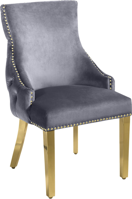 Tuft Grey Velvet Dining Chair - Royal Furniture & Gifts (MI) - Multi Location
