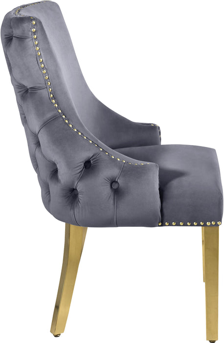 Tuft Grey Velvet Dining Chair - Royal Furniture & Gifts (MI) - Multi Location
