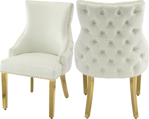 Tuft White Faux Leather Dining Chair - Royal Furniture & Gifts (MI) - Multi Location