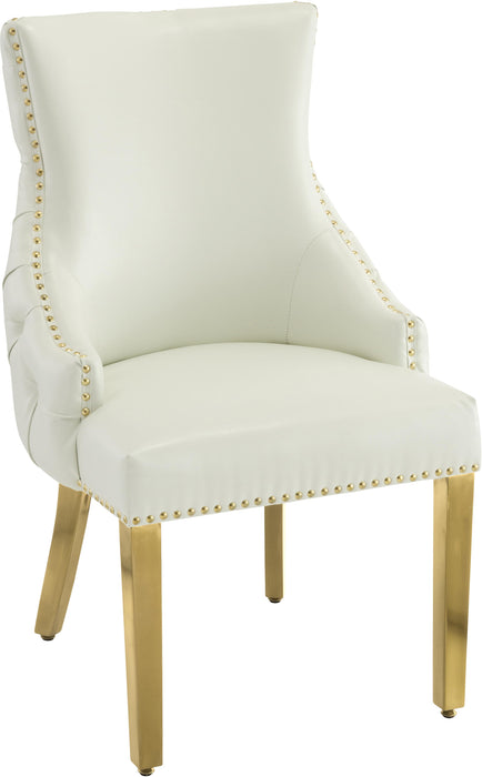 Tuft White Faux Leather Dining Chair - Royal Furniture & Gifts (MI) - Multi Location